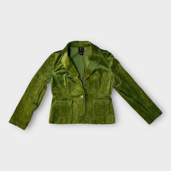 INC International Concepts Jackets & Blazers - I.N.C. International Concepts Green Corduroy Blazer Jacket womens large